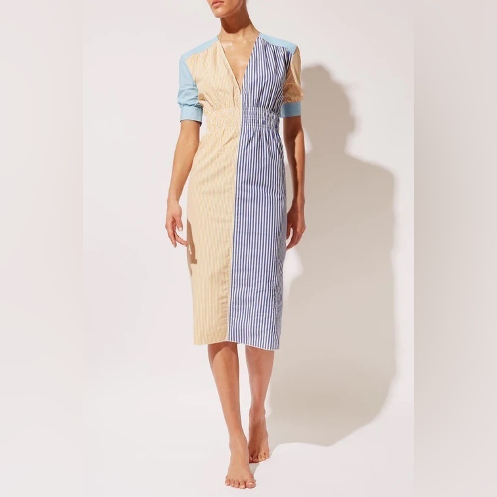 Solid & Striped The Delilah Striped Cotton Midi Dress XS